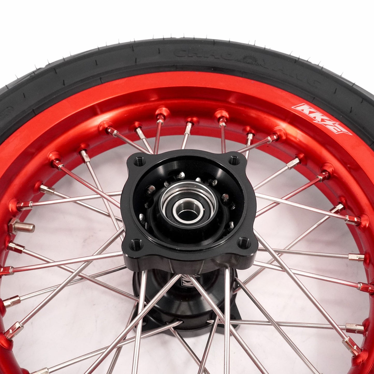 KKE 1.85*12’‘ & 2.15*12’‘ E-Bike Mini Wheels Kit with Tires Fit For Rawrr Mantis X 2024-2025 Red Rims