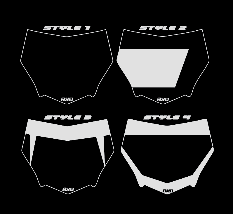 Motocutz front number plate decal