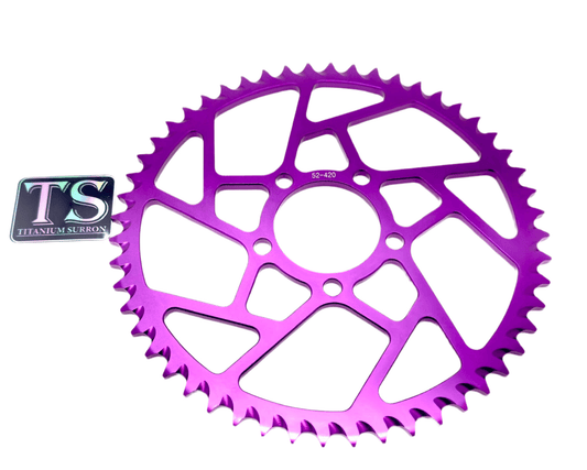 52 Tooth Hardened Aluminum 420 Sprocket for E-moto