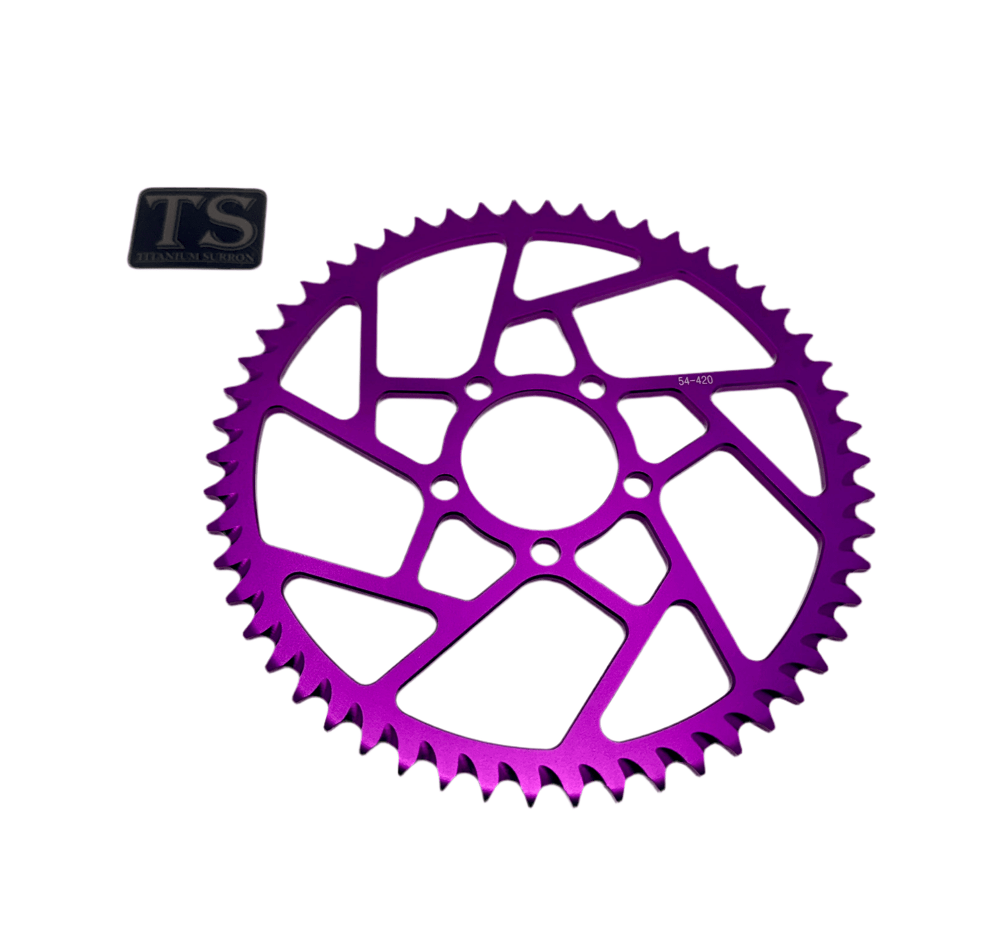 54 Tooth Hardened Aluminum 420 Sprocket for E-moto