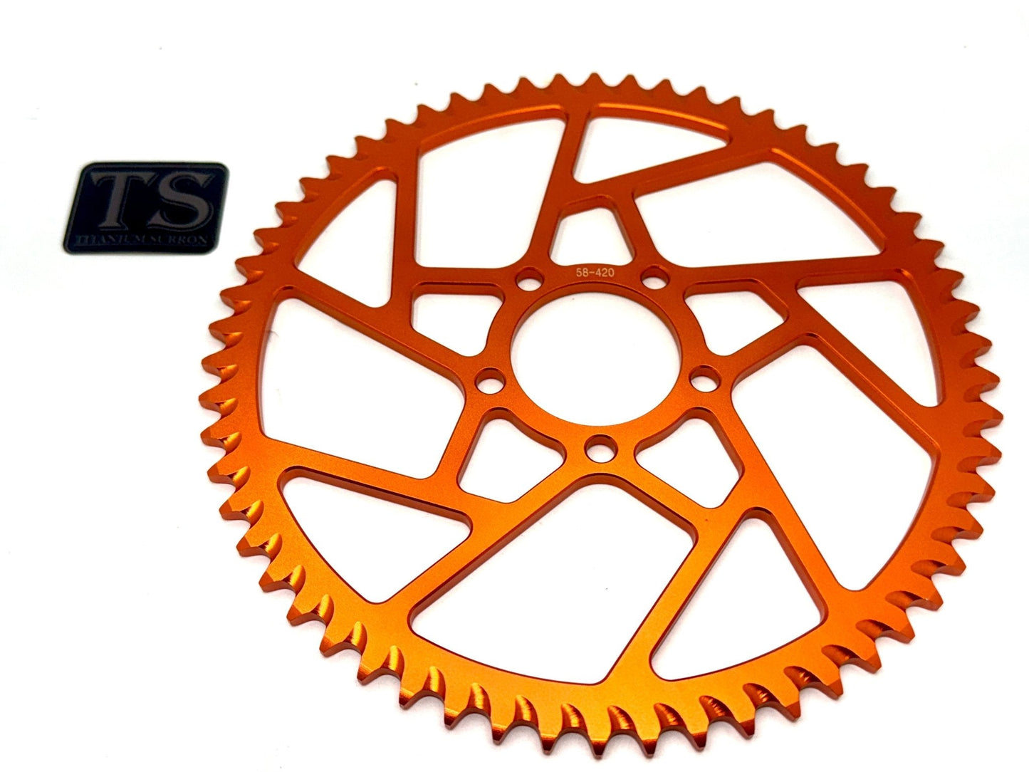 58 Tooth Hardened Aluminum 420 Sprocket for E-moto