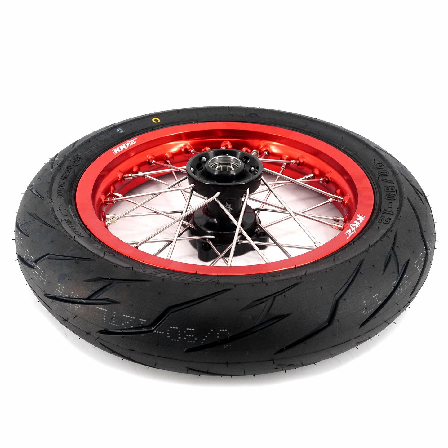 KKE 1.85*12’‘ & 2.15*12’‘ E-Bike Mini Wheels Kit with Tires Fit For Rawrr Mantis X 2024-2025 Red Rims