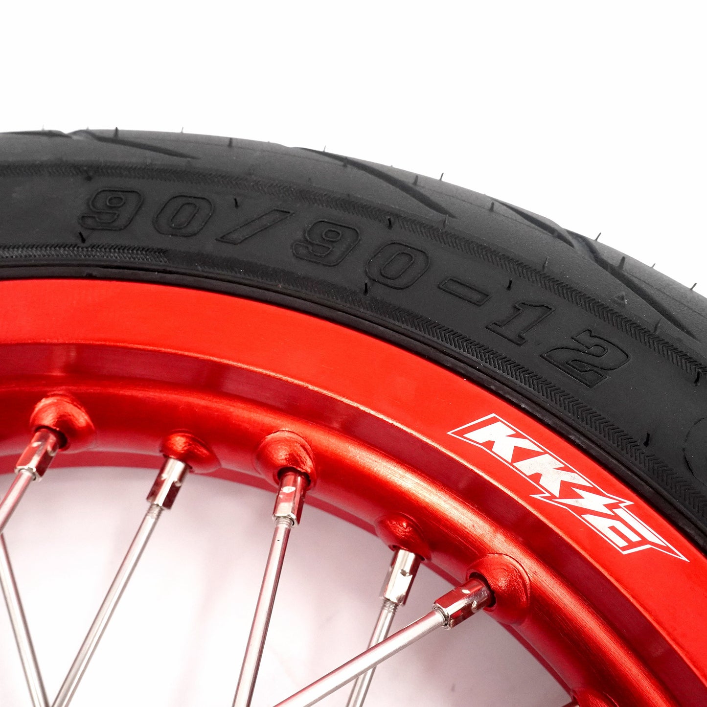 KKE 1.85*12’‘ & 2.15*12’‘ E-Bike Mini Wheels Kit with Tires Fit For Rawrr Mantis X 2024-2025 Red Rims