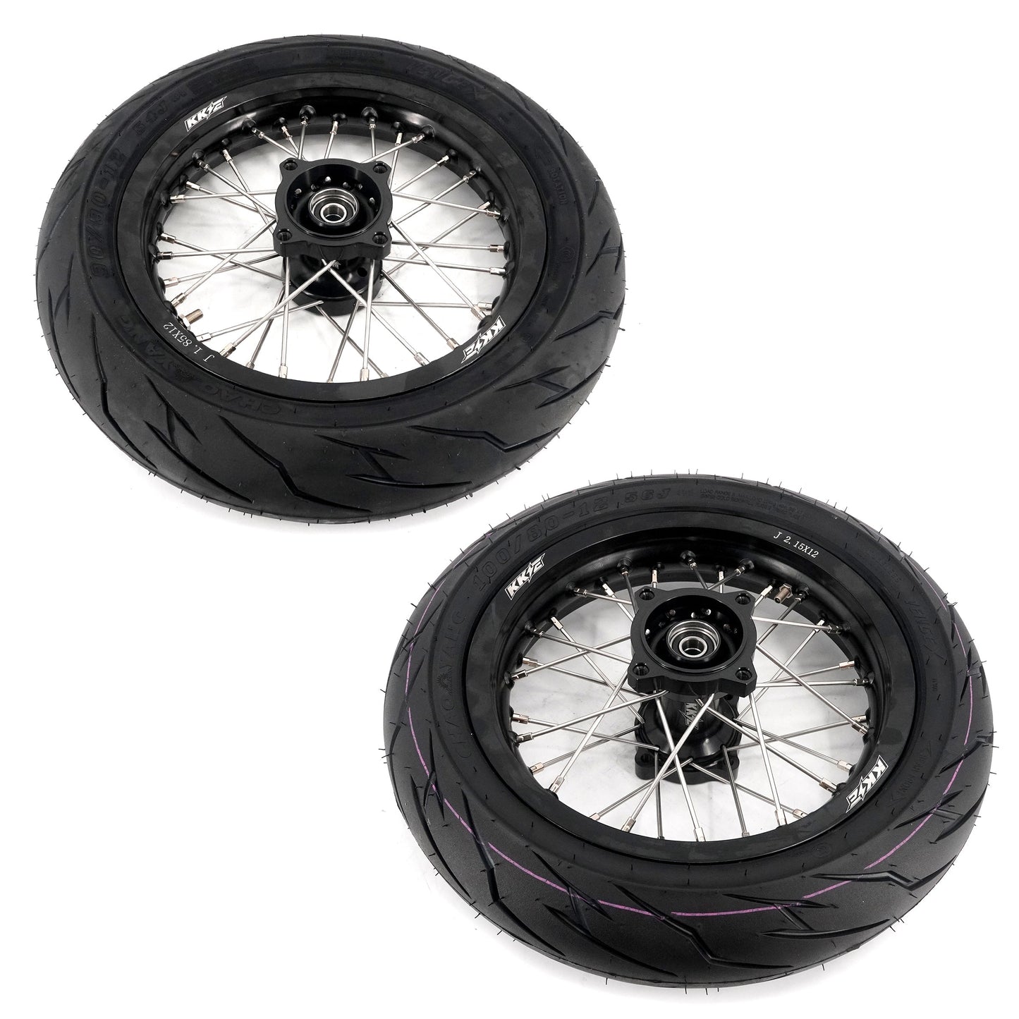 KKE 1.85*12'' & 2.15*12'' E-Bike Mini Wheels Kit with Tires Fit For Rawrr Mantis Mini 2024, Mini R/R17 2025-2026 Black