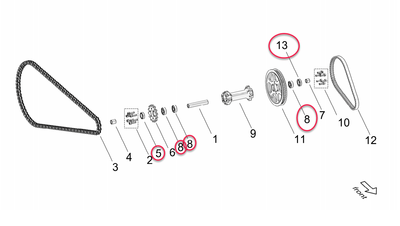 Bearing Kit | Intermediate Shaft | Surron Ultra Bee