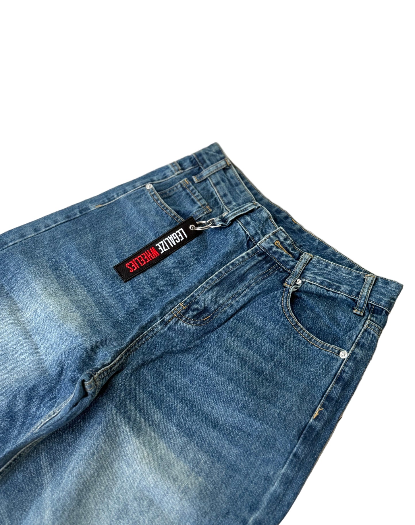 FORGED Washed Blue Baggy Jeans