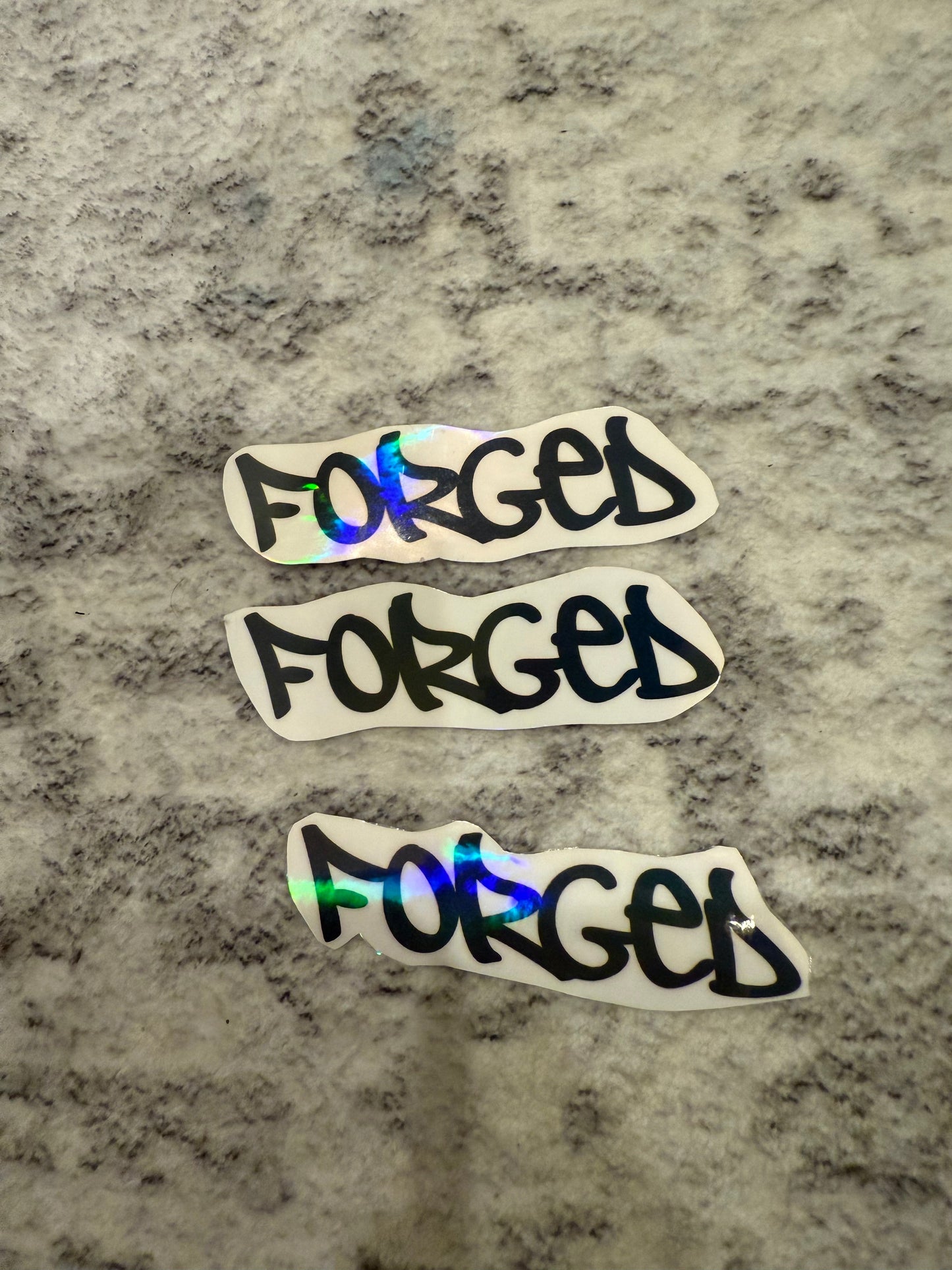 FORGED V2 Logo stickers (HOLOGRAPHIC)