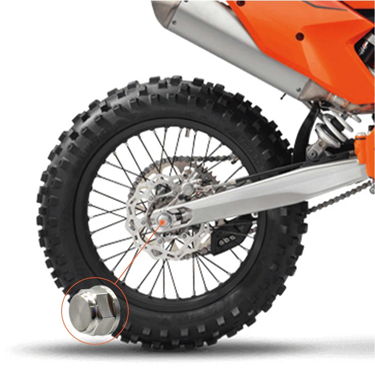Titanium Rear Axle Nut M20x1.5 for KTM & Husqvarna [GR5]