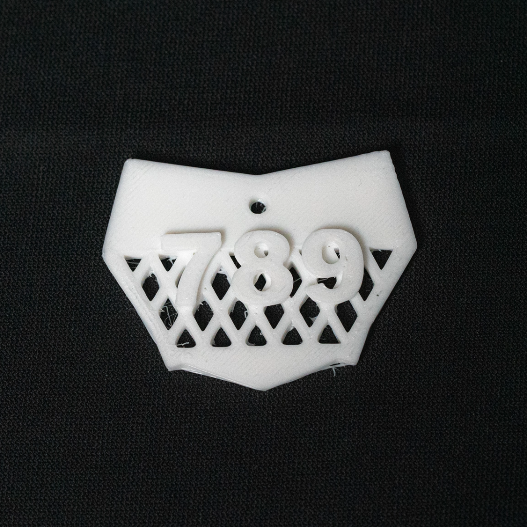 Mini Motocutz Number Plate Keychain with Personalized Number